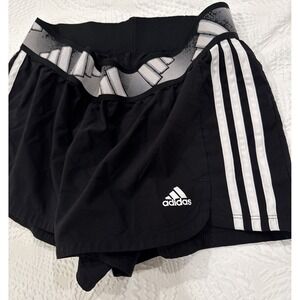 ADIDAS AEROREADY Size M Women Black Stretch Waist Lightweight Running Shorts